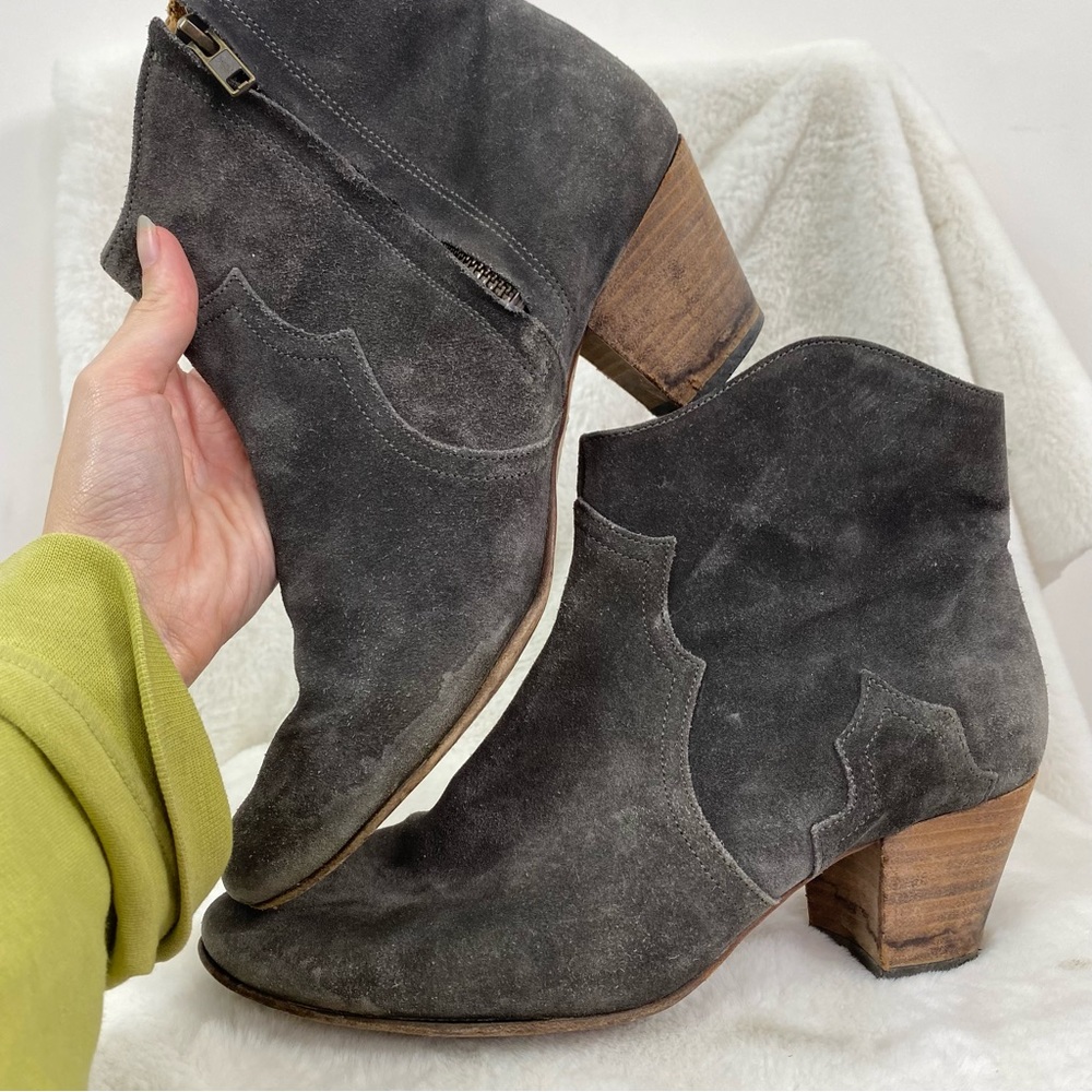 Isabel Marant RARE faded black legendary suede ankle boots Etoile Dicker Suede - Picture 4 of 14